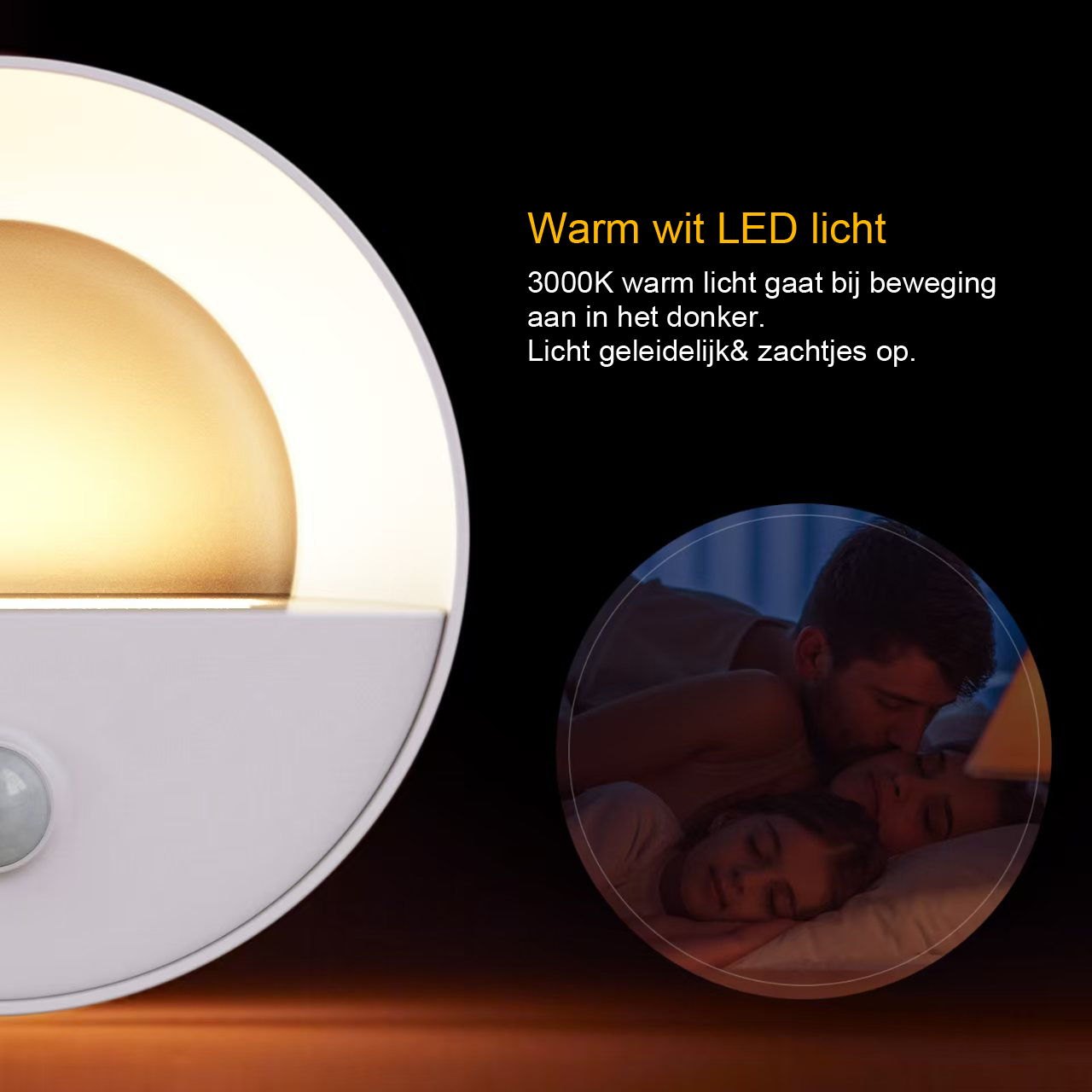 LED lampje met sensor – Set van 3