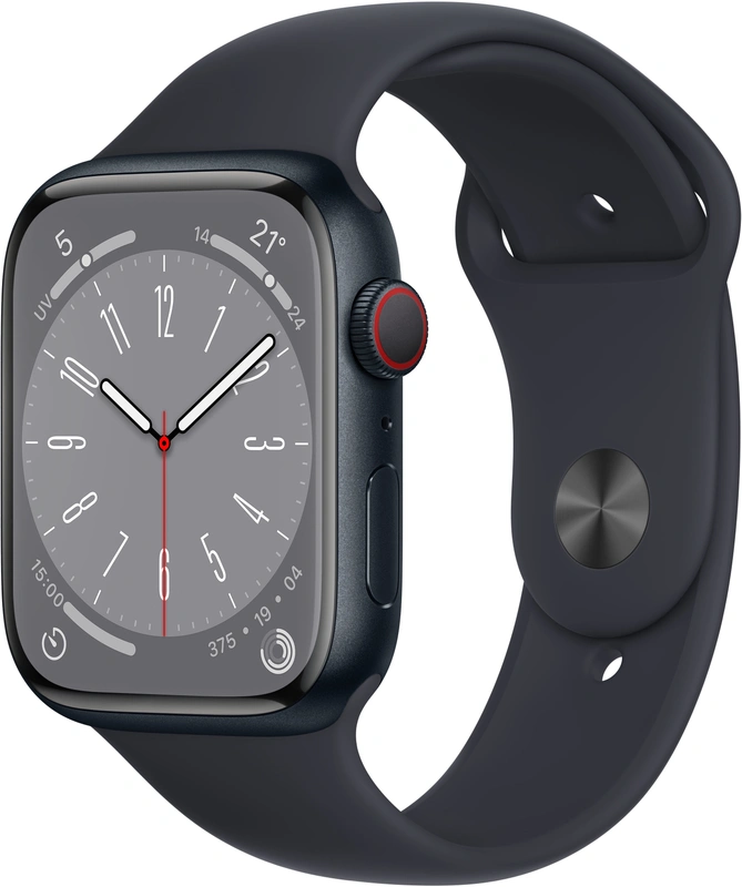 Apple Watch Series 8 4G- 45mm - Zwart Aluminium