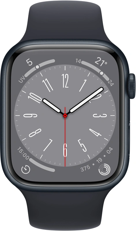 Apple Watch Series 8 4G- 45mm - Zwart Aluminium