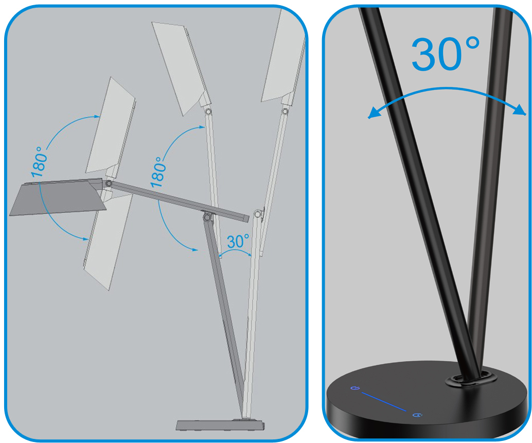 Led bureaulamp met touch control