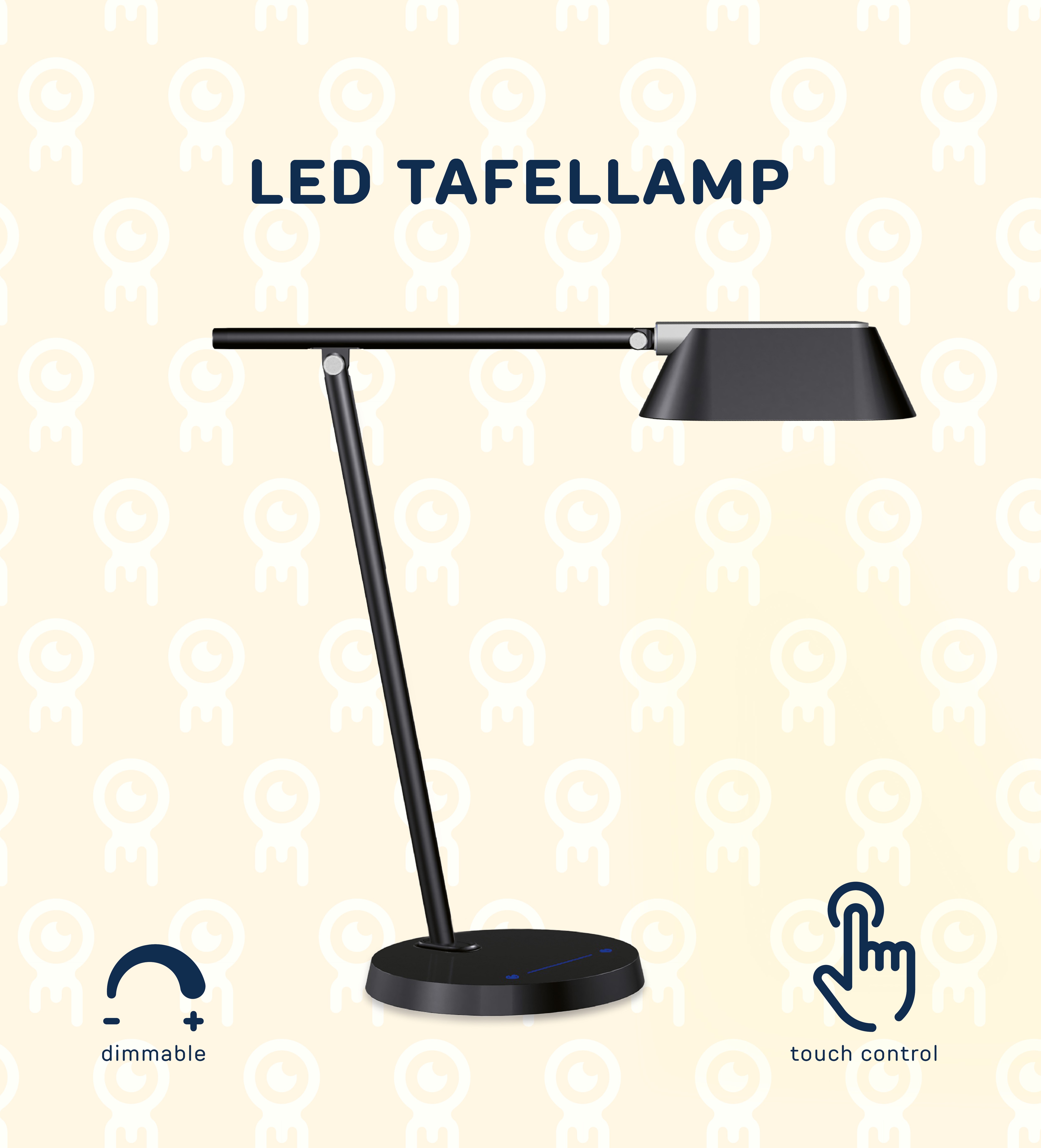 Led bureaulamp met touch control